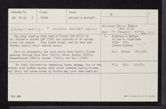 Castle Tioram, NM67SE 3, Ordnance Survey index card, Recto