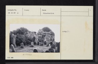 Luing, Kilchattan, Old Parish Church, NM70NW 2, Ordnance Survey index card, page number 1, Recto