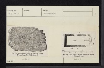 Luing, Kilchattan, Old Parish Church, NM70NW 2, Ordnance Survey index card, page number 2, Verso