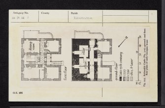 Ardmaddy Castle, NM71NE 3, Ordnance Survey index card, page number 1, Recto