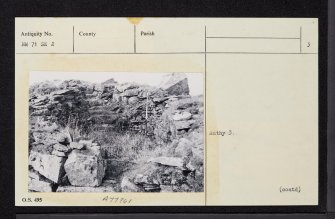 Leccamore, Luing, NM71SE 2, Ordnance Survey index card, page number 3, Recto