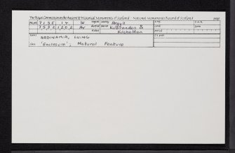 Luing, Ardinamir, NM71SE 14, Ordnance Survey index card, Recto