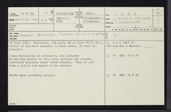 Luing, Ardinamir, NM71SE 14, Ordnance Survey index card, page number 1, Recto