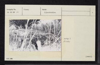 Dunan Aula, Barbreck, NM80NW 14, Ordnance Survey index card, page number 1, Recto