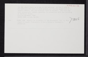 Hill Park, NM80NW 33, Ordnance Survey index card, Recto