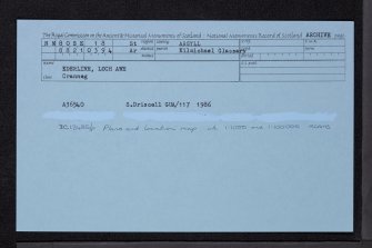 Ederline, Loch Awe, NM80SE 18, Ordnance Survey index card, Recto