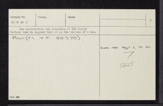 Eilean Righ, NM80SW 6, Ordnance Survey index card, page number 2, Verso