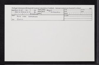 Dun Mac Samhainn, NM80SW 14, Ordnance Survey index card, Recto