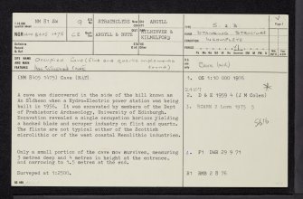 An Sithean, Kilmelford, NM81SW 9, Ordnance Survey index card, page number 1, Recto