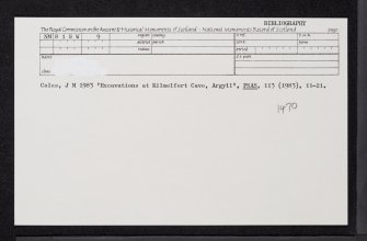 An Sithean, Kilmelford, NM81SW 9, Ordnance Survey index card, Recto