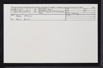 Oban Station, NM82NE 4, Ordnance Survey index card, Recto