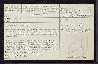 Colagin, NM82NE 32, Ordnance Survey index card, page number 1, Recto