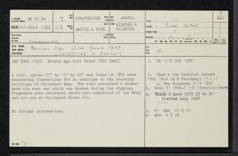 Gallanachbeg, NM82NW 7, Ordnance Survey index card, page number 1, Recto