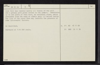 Minard Point, An Dunan, NM82SW 3, Ordnance Survey index card, page number 2, Verso