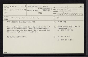 Kilninver, NM82SW 13, Ordnance Survey index card, page number 1, Recto