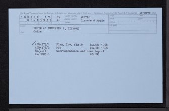 Lismore, Druim An Uinnsinn, NM83NW 19, Ordnance Survey index card, Recto