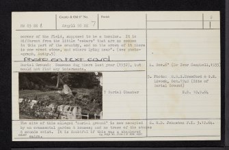 Oban, Corran Halls, NM83SE 8, Ordnance Survey index card, page number 2, Verso