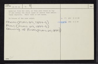 Oban, Macarthur Cave, NM83SE 9, Ordnance Survey index card, page number 2, Verso