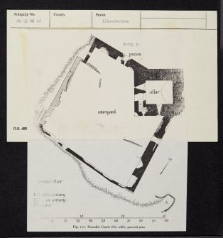 Dunollie Castle, NM83SE 11, Ordnance Survey index card, Recto