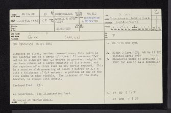 Balure, NM84SE 8, Ordnance Survey index card, page number 1, Recto