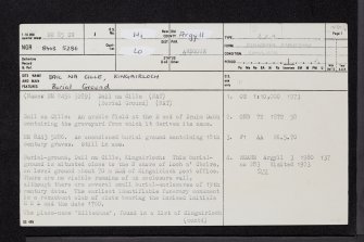 Dail Na Cille, Kingairloch, NM85SW 1, Ordnance Survey index card, page number 1, Recto