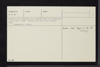 Fincharn, NM90SW 1, Ordnance Survey index card, page number 2, Verso