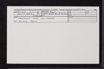 Strontoiller, Clach Na Carraig, NM92NW 2, Ordnance Survey index card, Recto