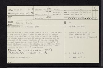 Strontoiller, NM92NW 8, Ordnance Survey index card, page number 1, Recto