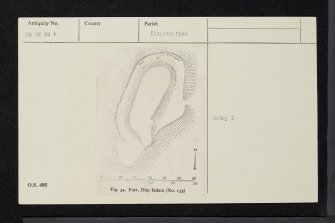 Dun Iadain, NM92SW 1, Ordnance Survey index card, Recto