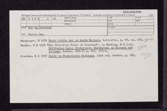 Dun Mac Sniachan, NM93NW 2, Ordnance Survey index card, Recto