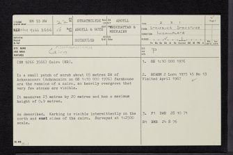 Achanancarn, Moss Of Achnacree, NM93NW 22, Ordnance Survey index card, page number 1, Recto