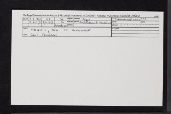 Dalvuie, Moss Of Achnacree, NM93NW 23, Ordnance Survey index card, Recto