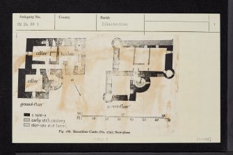 Barcaldine Castle, NM94SW 1, Ordnance Survey index card, page number 1, Recto