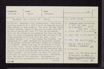 Barmore Wood, NN00SE 12, Ordnance Survey index card, page number 1, Recto
