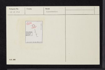 Dun Leigh, NN03SW 1, Ordnance Survey index card, Recto