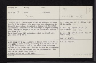 North Ballachulish, NN06SE 7, Ordnance Survey index card, Recto