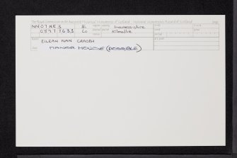 Eilean Nan Craobh, NN07NE 5, Ordnance Survey index card, Recto