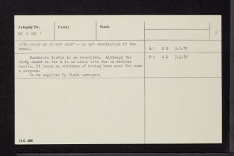 Dunderave Castle, NN10NW 1, Ordnance Survey index card, page number 2, Verso