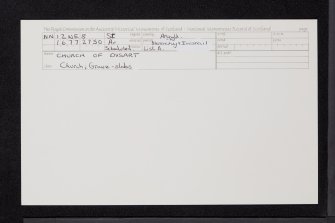 Glenorchy, Church Of Dysart, NN12NE 8, Ordnance Survey index card, Recto