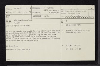 Gualachulain, NN14NW 2, Ordnance Survey index card, page number 1, Recto