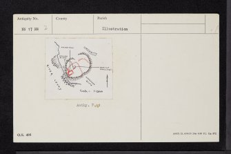 Tor Castle, NN17NW 2, Ordnance Survey index card, Recto