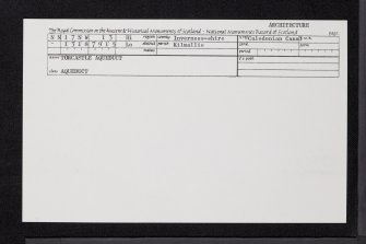 Caledonian Canal, Torcastle Aqueduct, NN17NW 13, Ordnance Survey index card, Recto