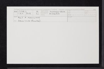 Allt A Mhuilinn, NN17SE 1, Ordnance Survey index card, Recto