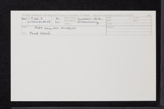 Fort William Museum, NN17SW 9, Ordnance Survey index card, Recto