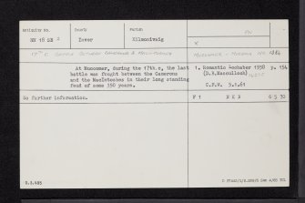 Mucomair Farm, NN18SE 2, Ordnance Survey index card, Recto