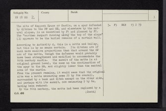 Old House Of Keppoch, NN28SE 2, Ordnance Survey index card, page number 3, Recto