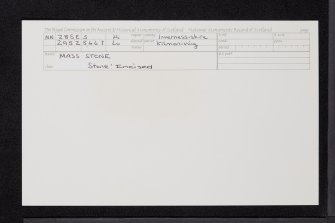 Glen Roy, 'Mass Stone', NN28SE 5, Ordnance Survey index card, Recto
