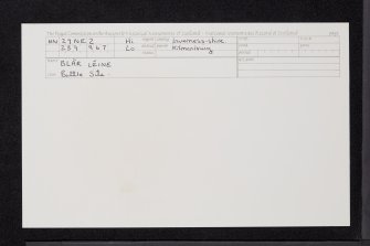 Blar Leine, NN29NE 2, Ordnance Survey index card, Recto