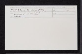 Inversnaid, Garrison Of Inversnaid, North Barrack Block, NN30NW 4, Ordnance Survey index card, Recto
