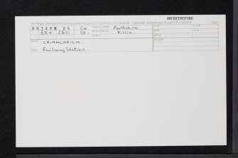 Crianlarich Upper Station, NN32NE 24, Ordnance Survey index card, Recto